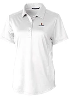 Cutter and Buck Illinois Fighting Illini Womens Prospect Textured Short Sleeve Polo Shirt