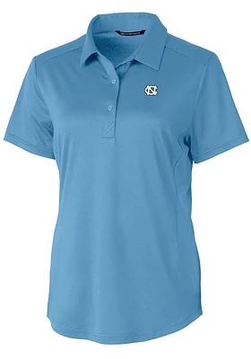 Cutter and Buck North Carolina Tar Heels Womens Prospect Textured Short Sleeve Polo Shirt
