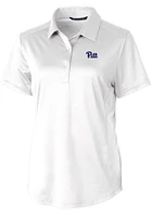 Womens Pitt Panthers Cutter and Buck Prospect Textured Short Sleeve Polo Shirt