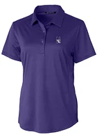 Cutter and Buck Northwestern Wildcats Womens Prospect Textured Short Sleeve Polo Shirt