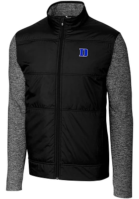 Cutter and Buck Duke Blue Devils Mens Stealth Hybrid Quilted Medium Weight Jacket
