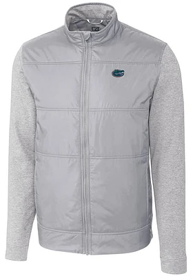 Cutter and Buck Florida Gators Mens Stealth Hybrid Quilted Medium Weight Jacket