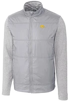 Cutter and Buck Iowa Hawkeyes Mens Grey Stealth Hybrid Quilted Medium Weight Jacket
