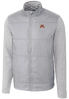 Cutter and Buck Minnesota Golden Gophers Mens Grey Stealth Hybrid Quilted Medium Weight Jacket