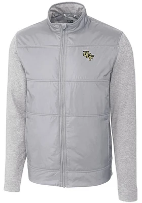 Cutter and Buck UCF Knights Mens Stealth Hybrid Quilted Medium Weight Jacket