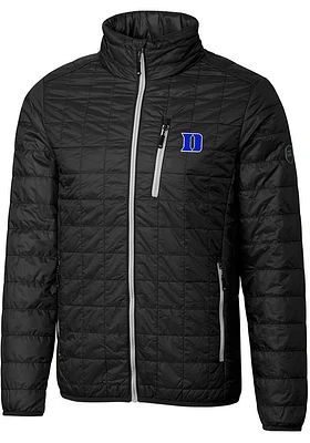 Cutter and Buck Duke Blue Devils Mens Black Rainier PrimaLoft Puffer Filled Jacket