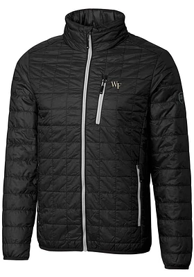 Cutter and Buck Wake Forest Demon Deacons Mens Black Rainier PrimaLoft Puffer Filled Jacket