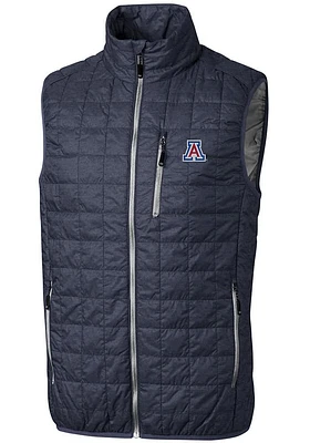 Cutter and Buck Arizona Wildcats Mens Grey Rainier PrimaLoft Puffer Sleeveless Jacket