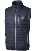 Cutter and Buck Arizona Wildcats Mens Grey Rainier PrimaLoft Puffer Sleeveless Jacket