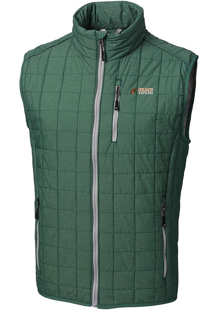 Cutter and Buck Florida A&M Rattlers Mens Rainier PrimaLoft Puffer Sleeveless Jacket