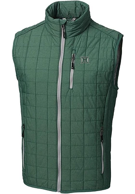 Cutter and Buck Hawaii Warriors Mens Green Rainier PrimaLoft Puffer Sleeveless Jacket