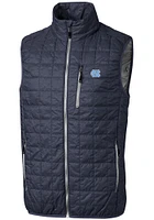 Cutter and Buck North Carolina Tar Heels Mens Grey Rainier PrimaLoft Puffer Sleeveless Jacket