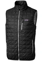 Cutter and Buck TCU Horned Frogs Mens Black Rainier PrimaLoft Sleeveless Jacket