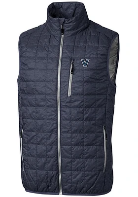 Cutter and Buck Villanova Wildcats Mens Grey Rainier PrimaLoft Puffer Sleeveless Jacket