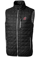 Cutter and Buck Washington State Cougars Mens Black Rainier PrimaLoft Sleeveless Jacket