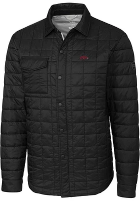 Cutter and Buck Arkansas Razorbacks Mens Black Rainier PrimaLoft Quilted Outerwear Lined Jacket