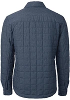Cutter and Buck Howard Bison Mens Grey Rainier PrimaLoft Quilted Outerwear Lined Jacket