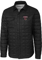 Cutter and Buck Louisville Cardinals Mens Black Rainier PrimaLoft Quilted Outerwear Lined Jacket