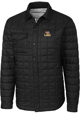 Cutter and Buck LSU Tigers Mens Black Rainier PrimaLoft Quilted Outerwear Lined Jacket