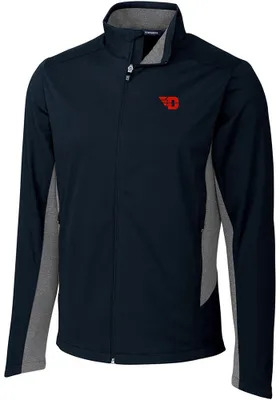 Cutter and Buck Dayton Flyers Mens Navy Blue Navigate Softshell Light Weight Jacket