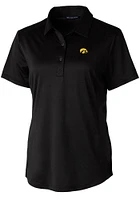 Cutter and Buck Iowa Hawkeyes Womens Prospect Textured Short Sleeve Polo Shirt