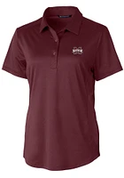 Cutter and Buck Mississippi State Bulldogs Womens Red Prospect Textured Short Sleeve Polo Shirt