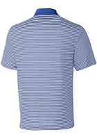 Cutter and Buck Kansas Jayhawks Mens Blue Trevor Stripe Short Sleeve Polo