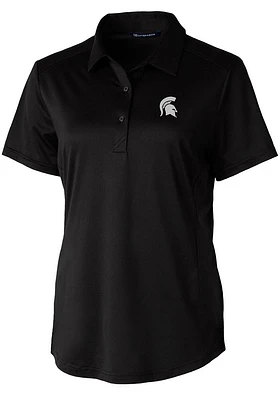 Cutter and Buck Michigan State Spartans Womens Prospect Textured Short Sleeve Polo Shirt