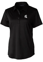 Cutter and Buck Michigan State Spartans Womens Prospect Textured Short Sleeve Polo Shirt