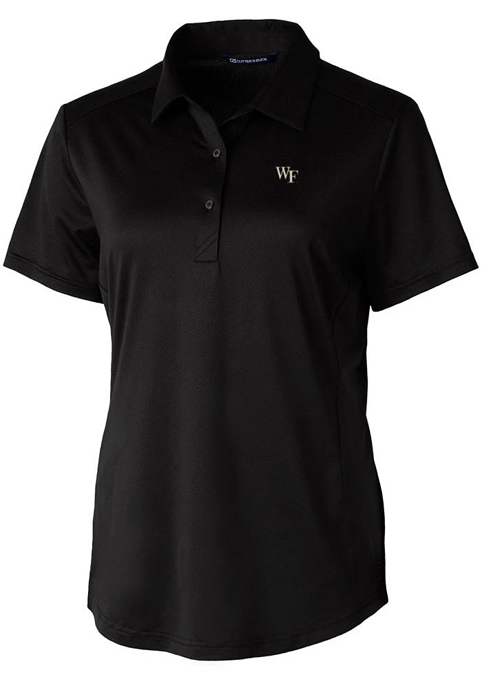 Cutter and Buck Wake Forest Demon Deacons Womens Prospect Textured Short Sleeve Polo Shirt