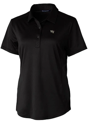 Cutter and Buck Wake Forest Demon Deacons Womens Prospect Textured Short Sleeve Polo Shirt