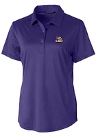 Cutter and Buck LSU Tigers Womens Prospect Textured Short Sleeve Polo Shirt