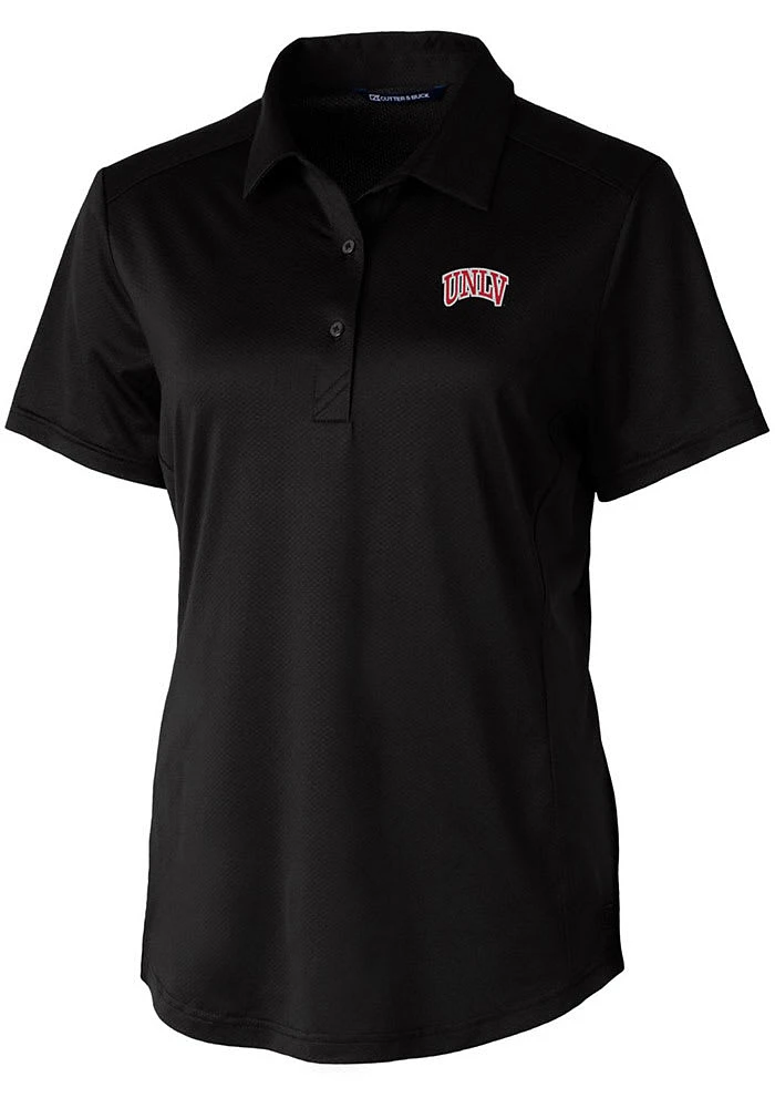 Cutter and Buck UNLV Runnin Rebels Womens Prospect Textured Short Sleeve Polo Shirt