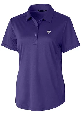 Cutter and Buck K-State Wildcats Womens Prospect Textured Short Sleeve Polo Shirt