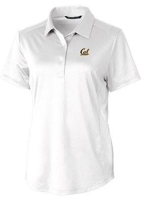 Cutter and Buck Cal Golden Bears Womens Prospect Textured Short Sleeve Polo Shirt