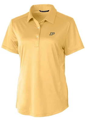 Cutter and Buck Purdue Boilermakers Womens Prospect Textured Short Sleeve Polo Shirt