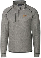 Cutter and Buck Arizona State Sun Devils Mens Grey Mainsail Long Sleeve Qtr Zip Pullover