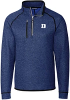 Cutter and Buck Duke Blue Devils Mens Mainsail Long Sleeve Qtr Zip Pullover