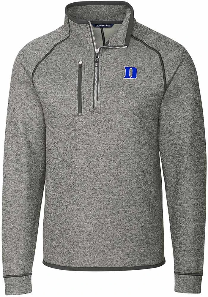 Cutter and Buck Duke Blue Devils Mens Mainsail Long Sleeve Qtr Zip Pullover