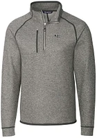 Cutter and Buck Jackson State Tigers Mens Grey Mainsail Long Sleeve Qtr Zip Pullover