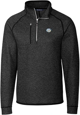 Cutter and Buck Southern University Jaguars Mens Charcoal Mainsail Long Sleeve Qtr Zip Pullover