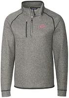 Cutter and Buck UNLV Runnin Rebels Mens Grey Mainsail Long Sleeve Qtr Zip Pullover