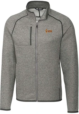 Cutter and Buck Arizona State Sun Devils Mens Grey Mainsail Medium Weight Jacket