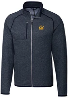 Cutter and Buck Cal Golden Bears Mens Navy Blue Mainsail Medium Weight Jacket