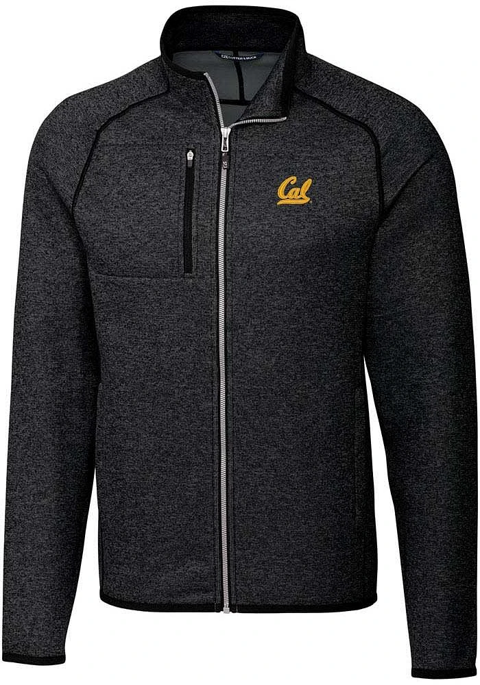 Cutter and Buck Cal Golden Bears Mens Charcoal Mainsail Medium Weight Jacket
