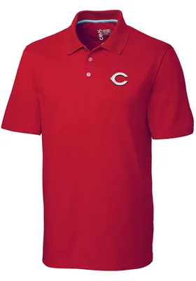 Cutter and Buck Cincinnati Reds Mens Red Fairwood Short Sleeve Polo