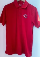 Cutter and Buck Cincinnati Reds Mens Red Fairwood Short Sleeve Polo