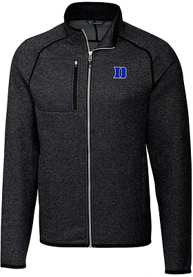 Cutter and Buck Duke Blue Devils Mens Charcoal Mainsail Medium Weight Jacket