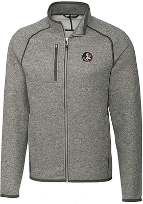Cutter and Buck Florida State Seminoles Mens Grey Mainsail Medium Weight Jacket