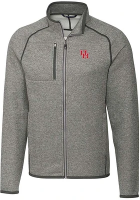 Cutter and Buck Houston Cougars Mens Grey Mainsail Medium Weight Jacket